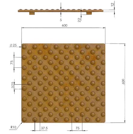 Dettaglio finitura Corten