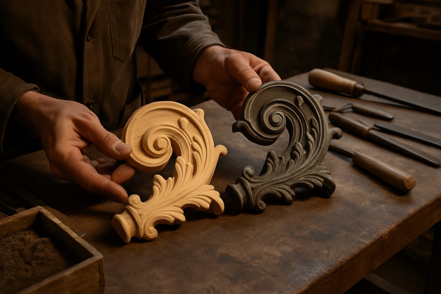Riproduzione identica fonderia d'arte parapetto