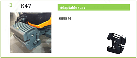 Massa del trattore Kubota 47 kg - K47