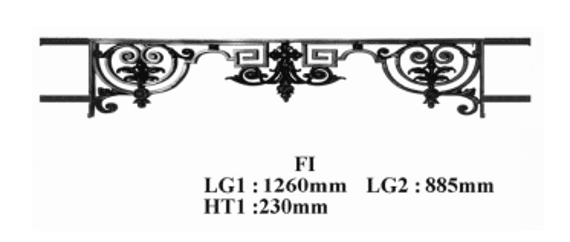 Barra di supporto per finestra in ghisa — rif FI